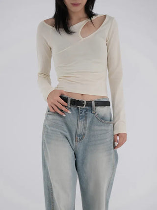 Bucky Slit Crop T-shirt