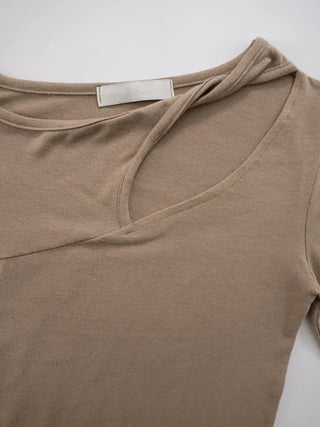 Bucky Slit Crop T-shirt