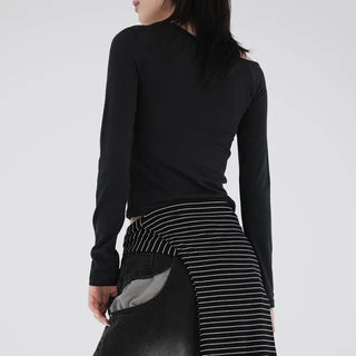 Bucky Slit Crop T-shirt