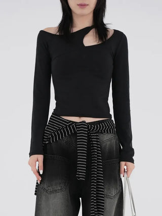 Bucky Slit Crop T-shirt