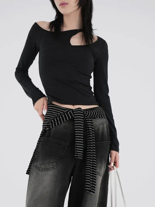 Bucky Slit Crop T-shirt