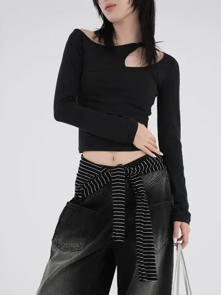 Bucky Slit Crop T-shirt