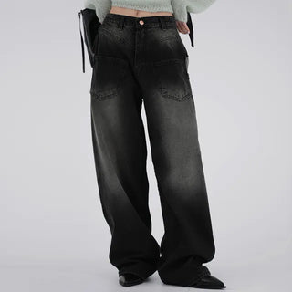 Evan Diagonal Front Pocket Washed Pants