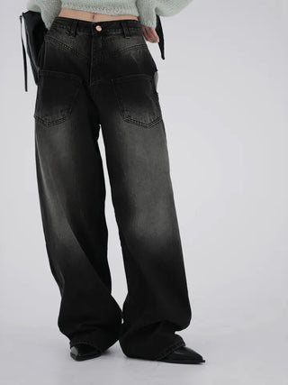 Evan Diagonal Front Pocket Washed Pants