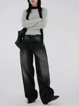 Evan Diagonal Front Pocket Washed Pants
