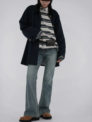 Hako trench half coat