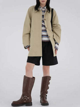 Hako trench half coat