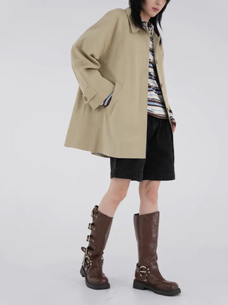 Hako trench half coat