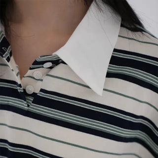 Dini Striped Collar T-shirt