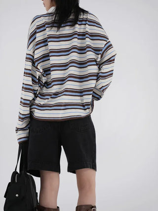 Dini Striped Collar T-shirt