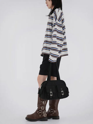 Dini Striped Collar T-shirt