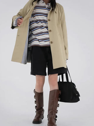 Dini Striped Collar T-shirt