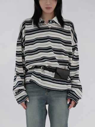 Dini Striped Collar T-shirt