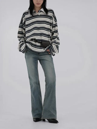 Dini Striped Collar T-shirt