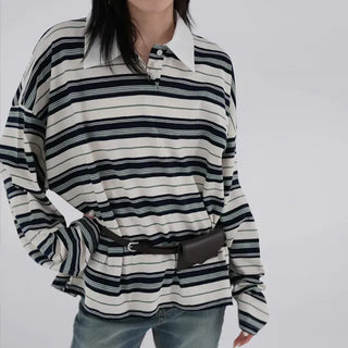 Dini Striped Collar T-shirt