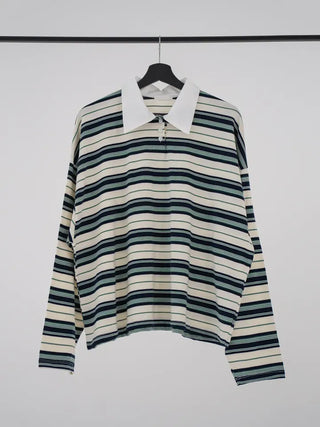 Dini Striped Collar T-shirt