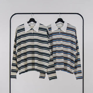 Dini Striped Collar T-shirt