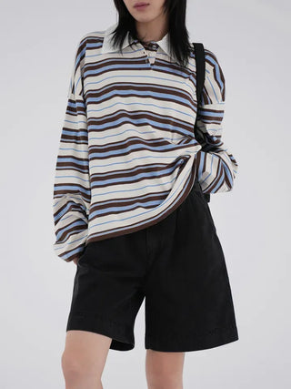 Dini Striped Collar T-shirt