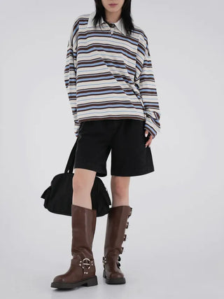 Dini Striped Collar T-shirt