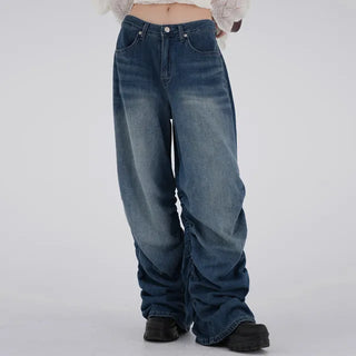 Goen Shirred Wide Denim
