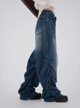 Goen Shirred Wide Denim