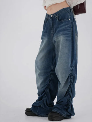Goen Shirred Wide Denim