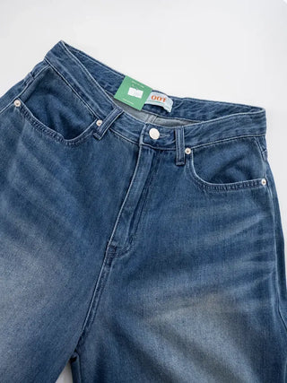 Goen Shirred Wide Denim