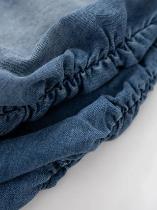 Goen Shirred Wide Denim