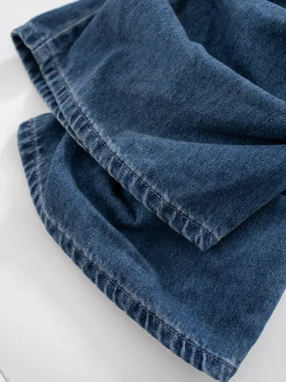 Goen Shirred Wide Denim