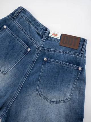 Goen Shirred Wide Denim