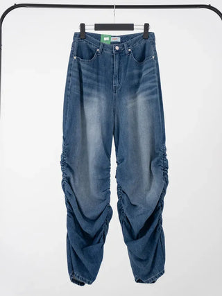 Goen Shirred Wide Denim