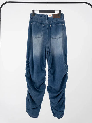 Goen Shirred Wide Denim