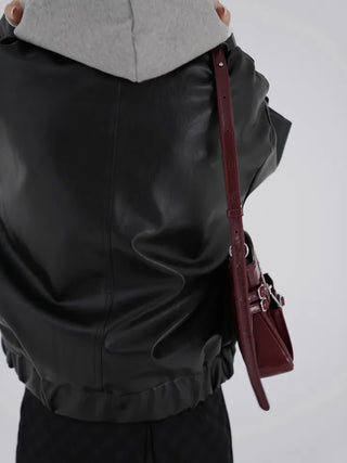 SQU Simple Leather Jacket