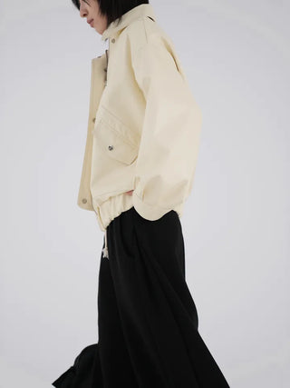 SQU Simple Leather Jacket