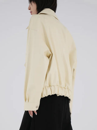 SQU Simple Leather Jacket