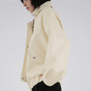 SQU Simple Leather Jacket