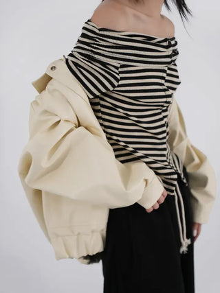SQU Simple Leather Jacket