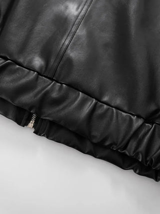 SQU Simple Leather Jacket