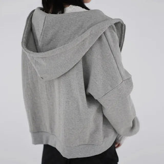 Zella Two-Way Cotton Zip-Up Hoodie