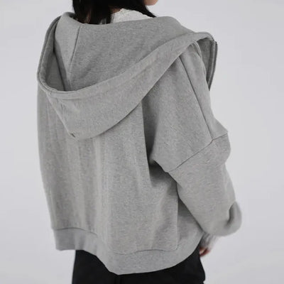Zella Two-Way Cotton Zip-Up Hoodie