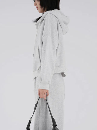 Zella Two-Way Cotton Zip-Up Hoodie