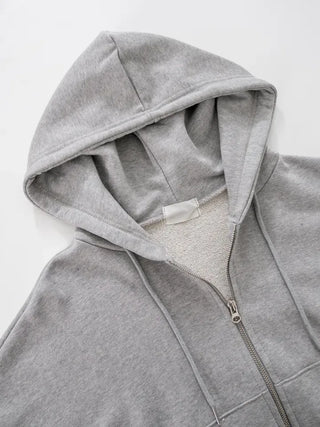 Zella Two-Way Cotton Zip-Up Hoodie