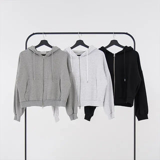 Zella Two-Way Cotton Zip-Up Hoodie
