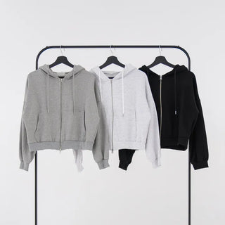 Zella Two-Way Cotton Zip-Up Hoodie