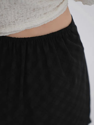 Guy Check Chiffon Skirt