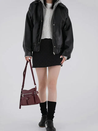 Guy Check Chiffon Skirt