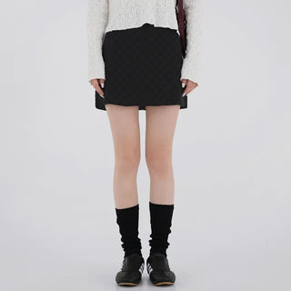 Guy Check Chiffon Skirt