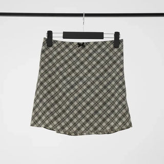 Guy Check Chiffon Skirt