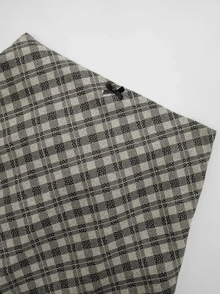 Guy Check Chiffon Skirt