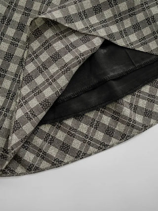 Guy Check Chiffon Skirt